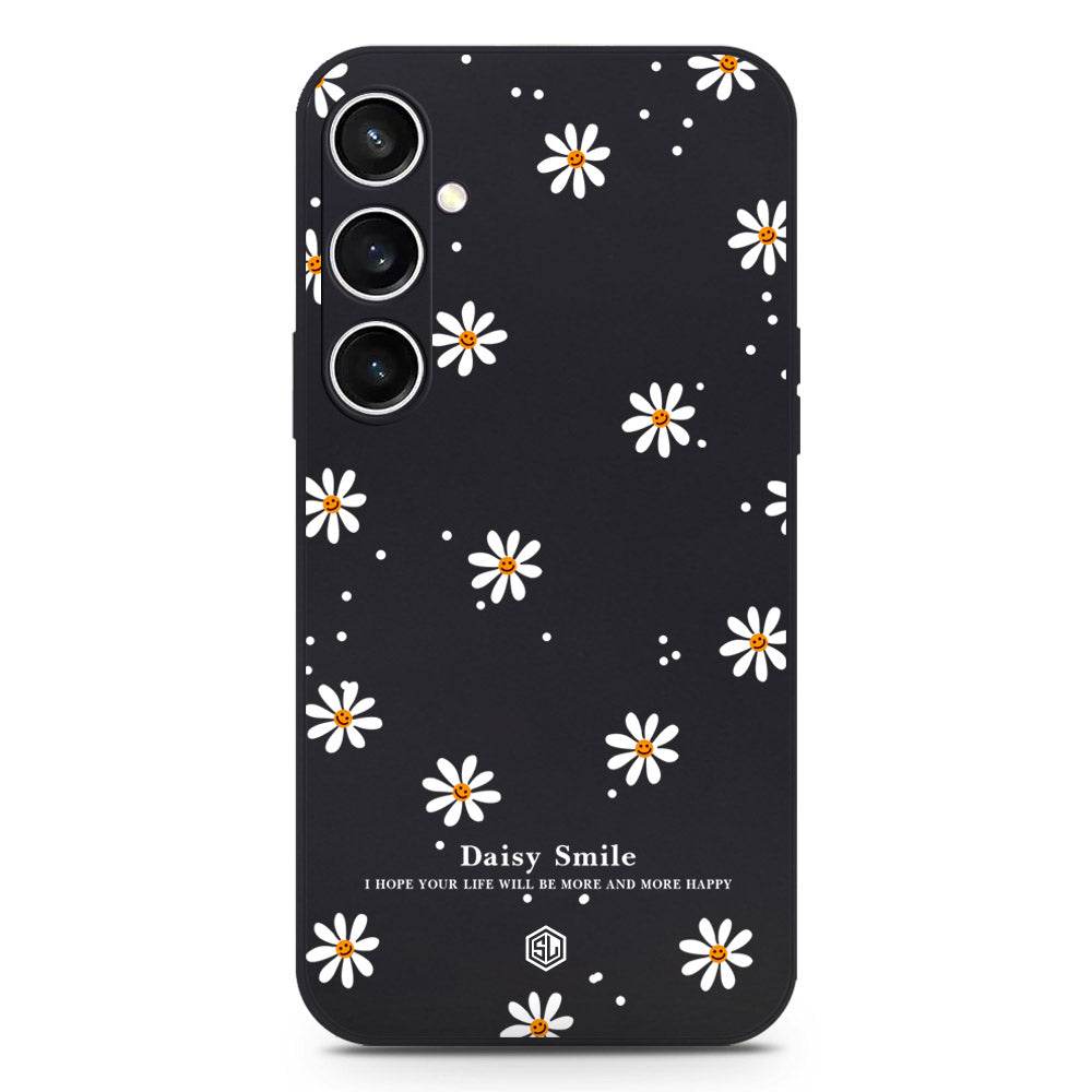 Daisy Smile Design Soft Phone Case - Black - Samsung Galaxy S23 Fe - Futurestore.pk