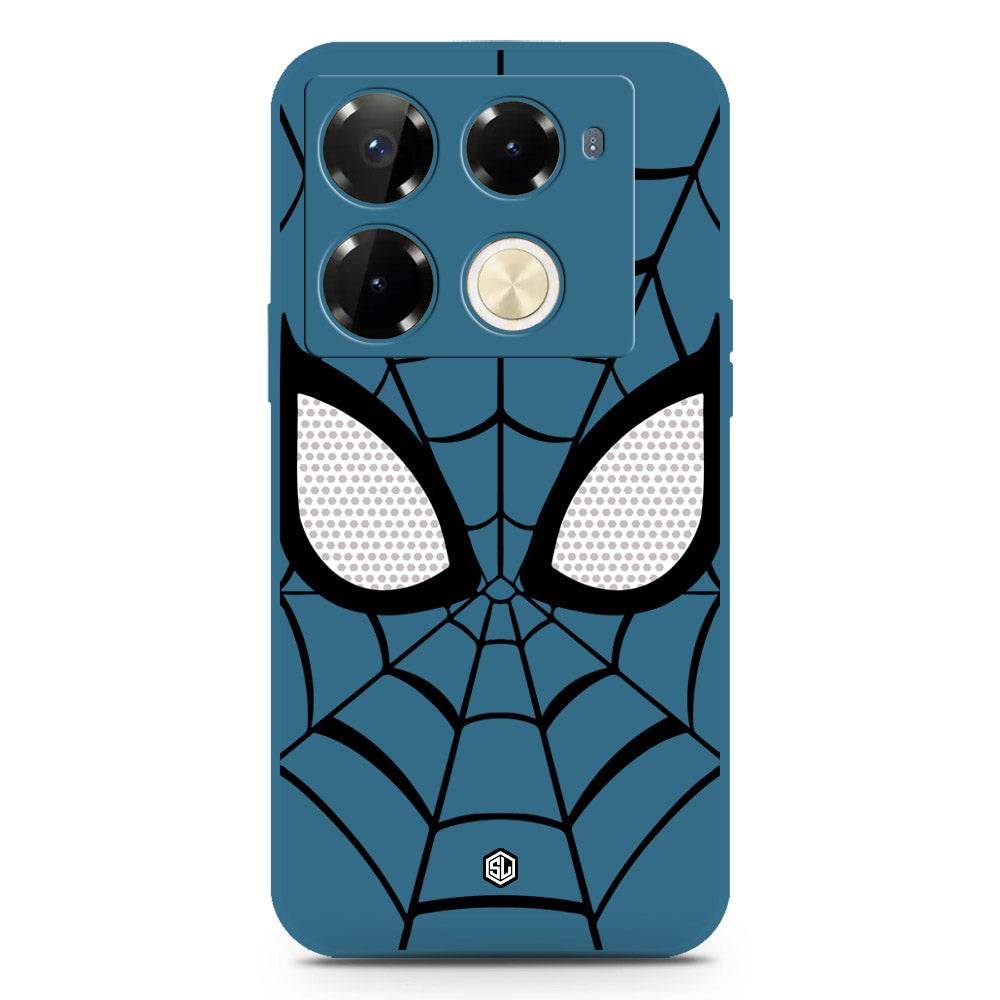 Cool Spider Design Soft Phone Case - Silica Gel Case - Blue - Infinix Note 40 Pro - Futurestore.pk