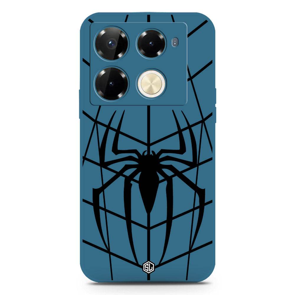 X-Spider Design Soft Phone Case - Silica Gel Case - Blue - Infinix Note 40 Pro - Futurestore.pk