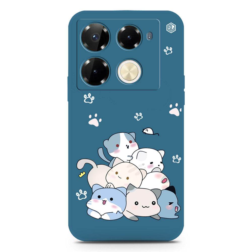 Cute Design Soft Phone Case - Silica Gel Case - Blue - Infinix Note 40 Pro - Futurestore.pk