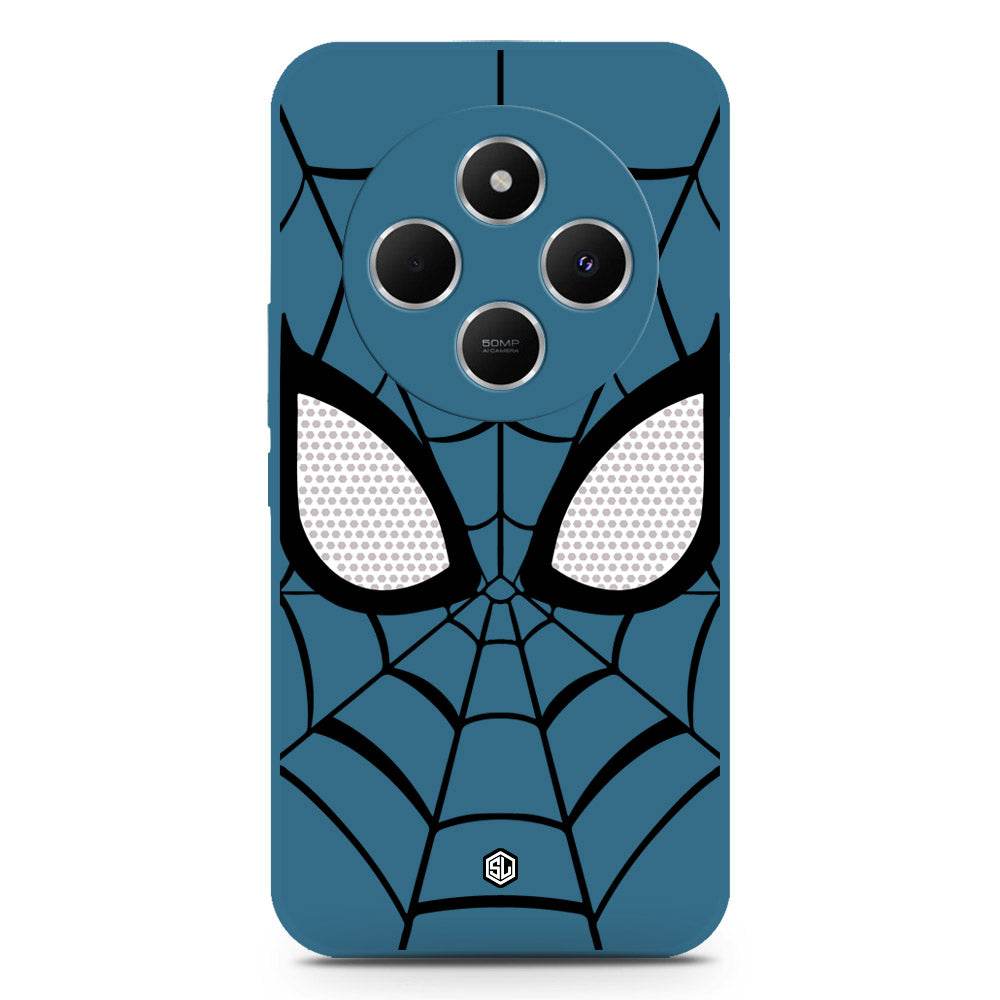 Cool Spider Design Soft Phone Case - Silica Gel Case - Blue - Xiaomi Redmi 14C - Futurestore.pk
