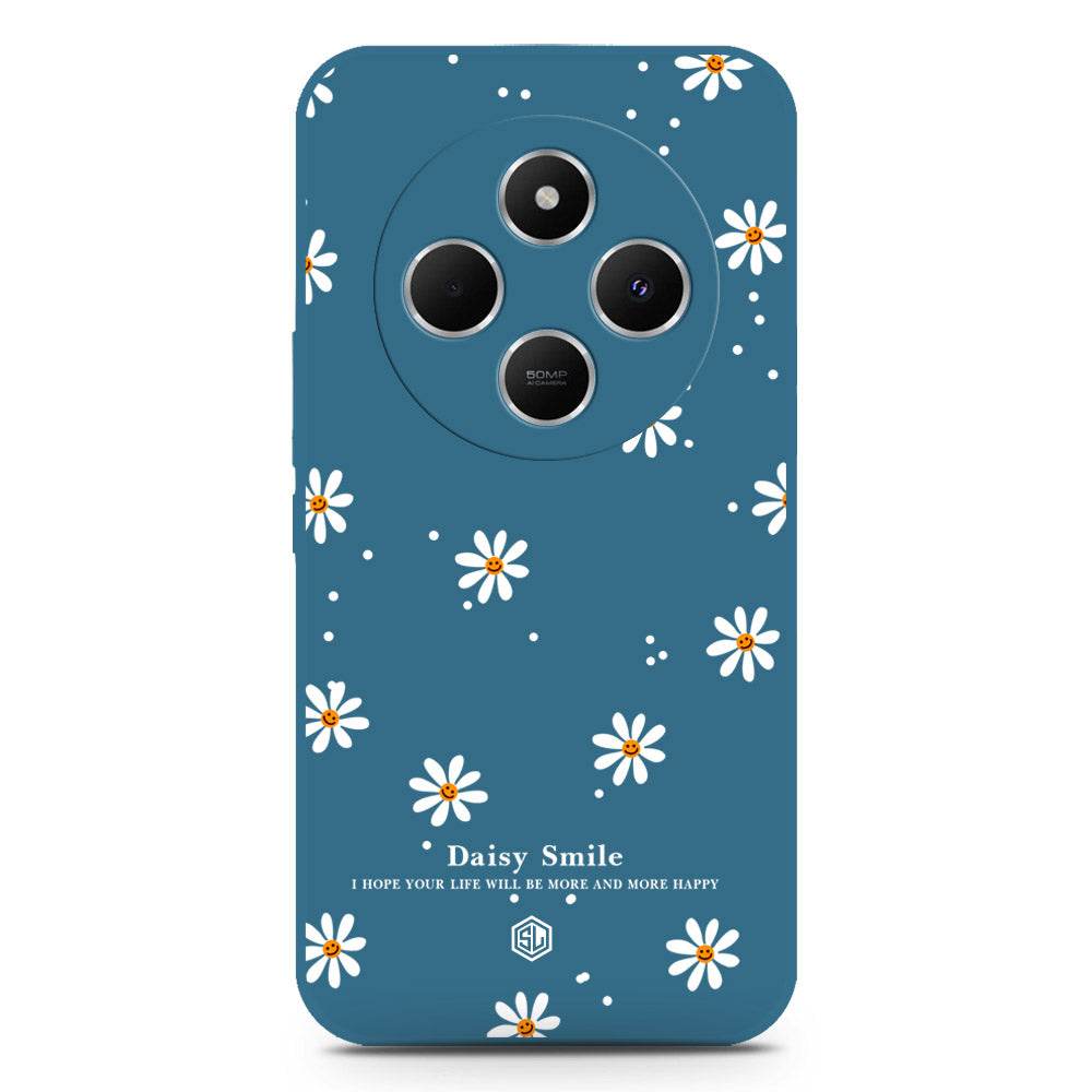 Daisy Smile Design Soft Phone Case - Silica Gel Case - Blue - Xiaomi Redmi 14C - Futurestore.pk