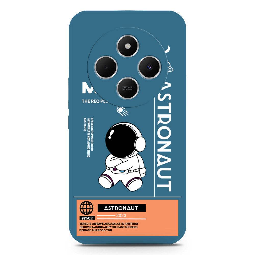Astronaut Series Design Soft Phone Case - Silica Gel Case - Blue - Xiaomi Redmi 14C - Futurestore.pk