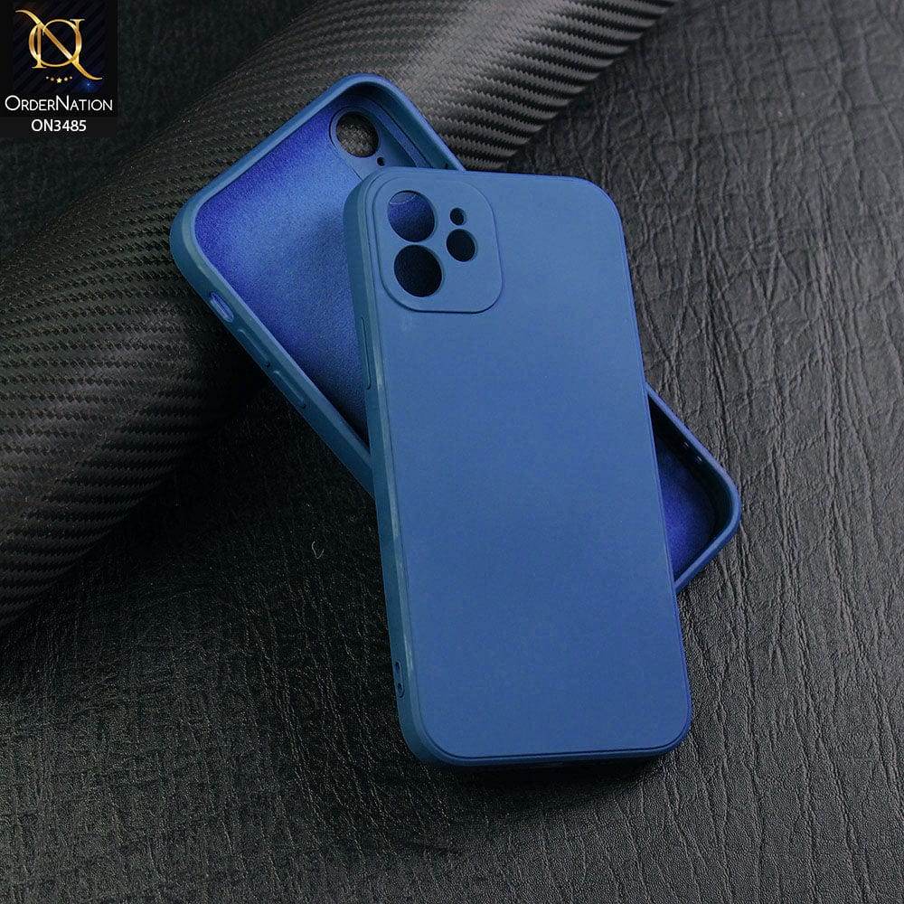 iPhone 11 Cover - Blue - ONation Silica Gel Series - HQ Liquid Silicone Elegant Colors Camera Protection Soft Case - Futurestore.pk