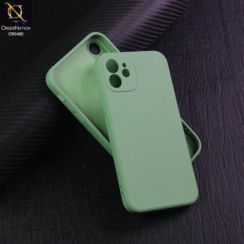 iPhone 11 Cover - Light Green - ONation Silica Gel Series - HQ Liquid Silicone Elegant Colors Camera Protection Soft Case - Futurestore.pk