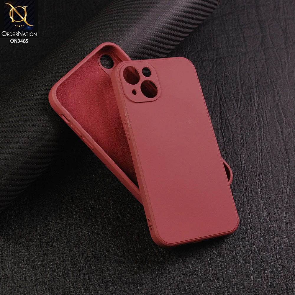 iPhone 13 Cover - Red - ONation Silica Gel Series - HQ Liquid Silicone Elegant Colors Camera Protection Soft Case - Futurestore.pk