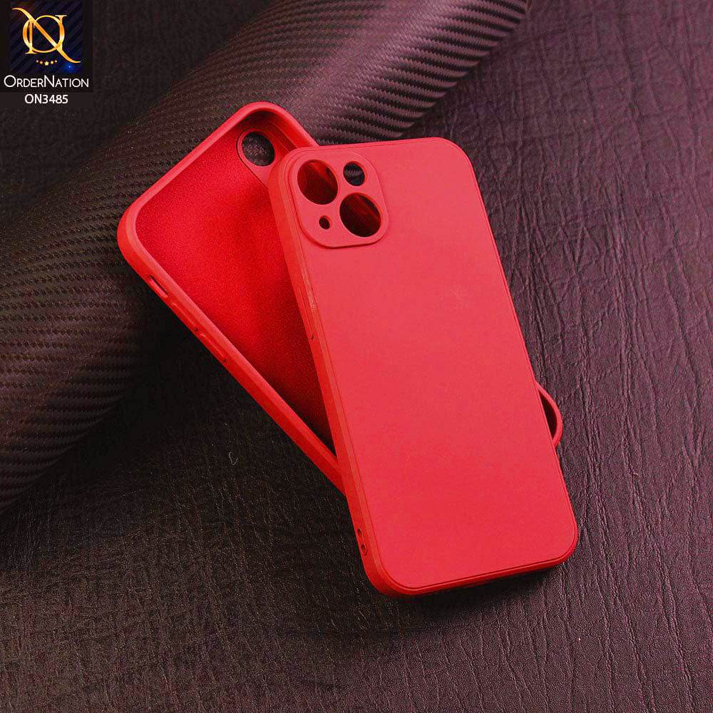 iPhone 13 Cover - Dark Red - ONation Silica Gel Series - HQ Liquid Silicone Elegant Colors Camera Protection Soft Case - Futurestore.pk