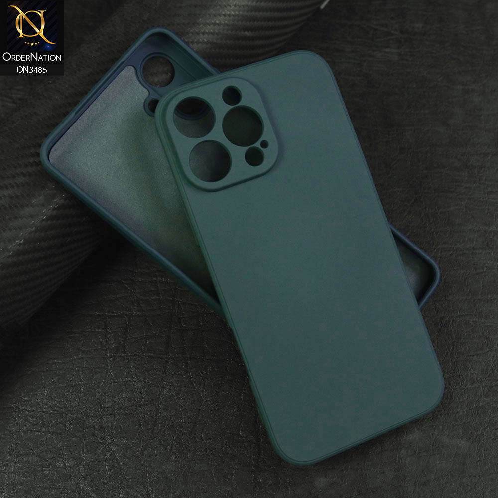 iPhone 16 Pro Max Cover - Dark Green - ONation Silica Gel Series - HQ Liquid Silicone Elegant Colors Camera Protection Soft Case - Futurestore.pk