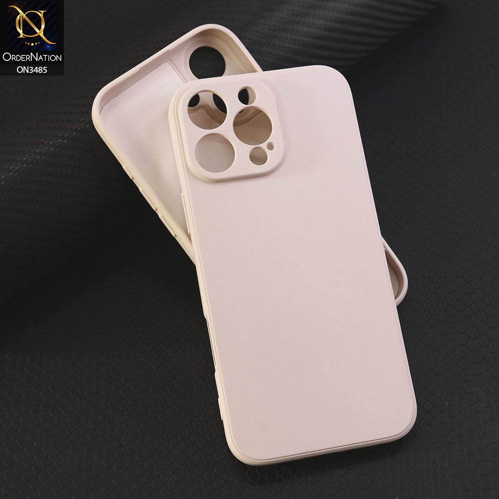 iPhone 16 Pro Max Cover - Off White - ONation Silica Gel Series - HQ Liquid Silicone Elegant Colors Camera Protection Soft Case - Futurestore.pk