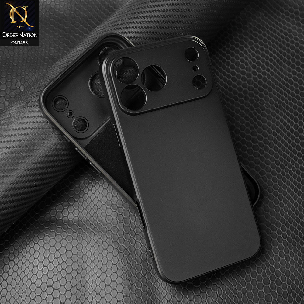 iPhone 17 Pro Max Cover - Black - ONation Silica Gel Series - HQ Liquid Silicone Elegant Colors Camera Protection Soft Case