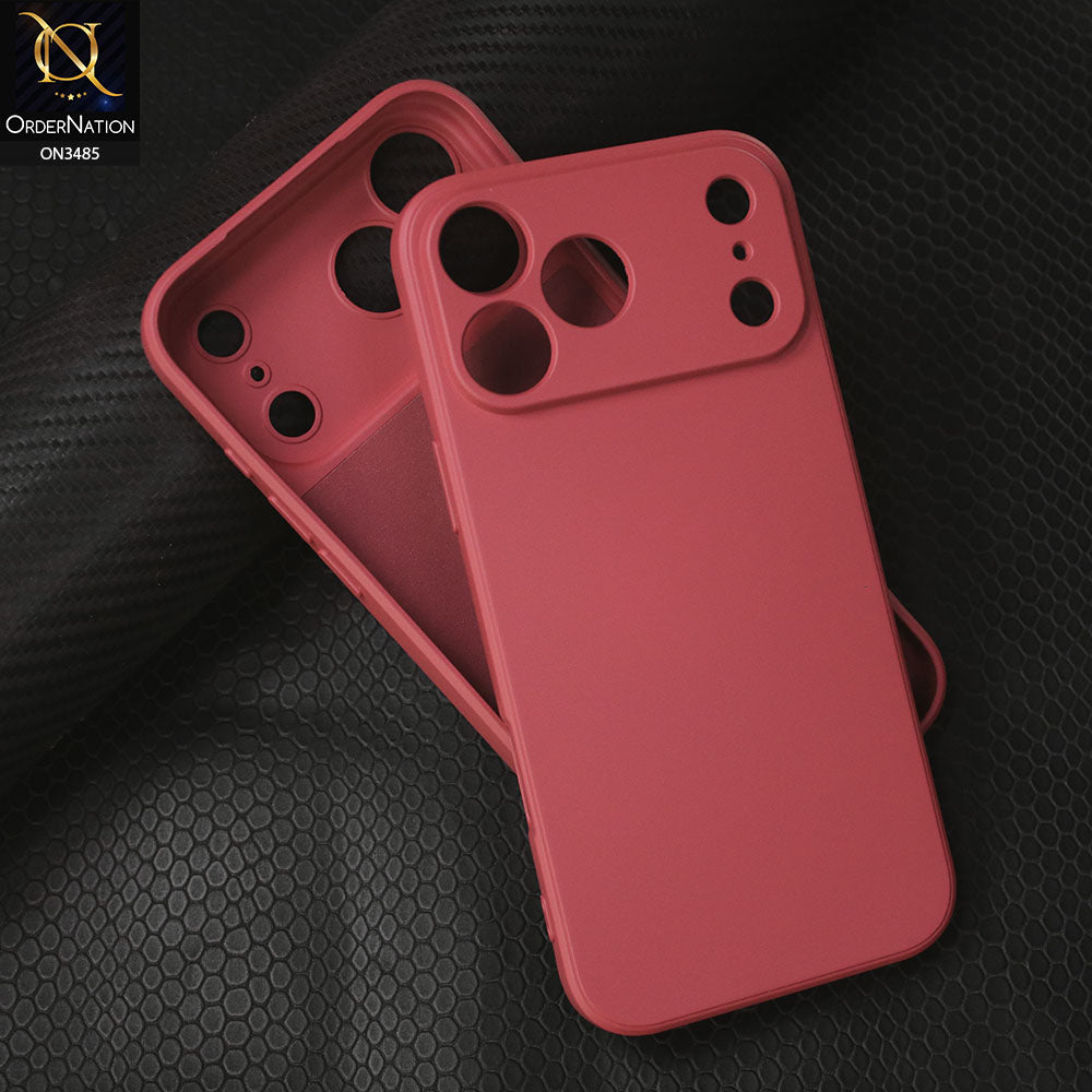 iPhone 17 Pro Max Cover - Red - ONation Silica Gel Series - HQ Liquid Silicone Elegant Colors Camera Protection Soft Case