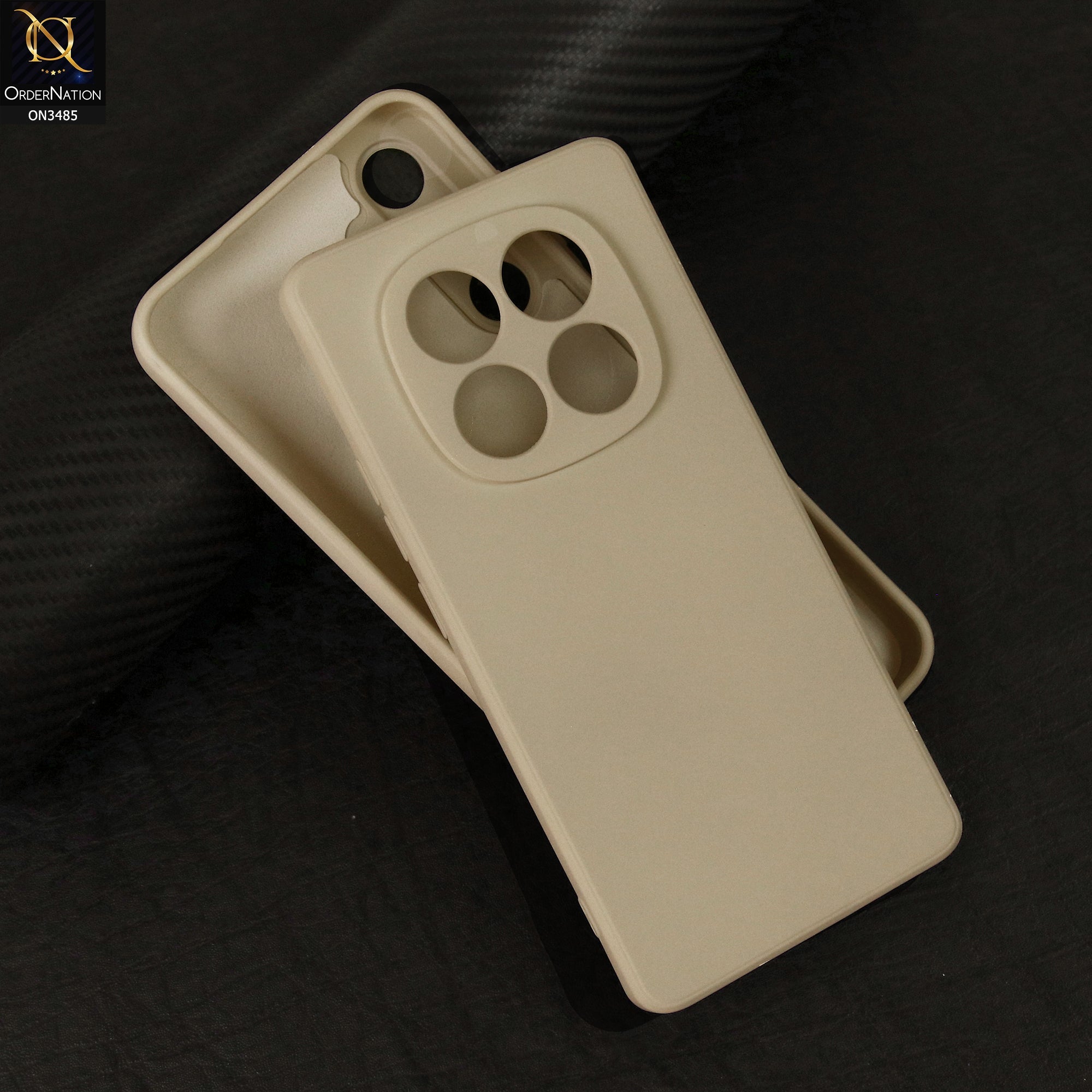 Xiaomi Redmi Note 14 Pro 4G Cover - Off White - ONation Silica Gel Series - HQ Liquid Silicone Elegant Colors Camera Protection Soft Case