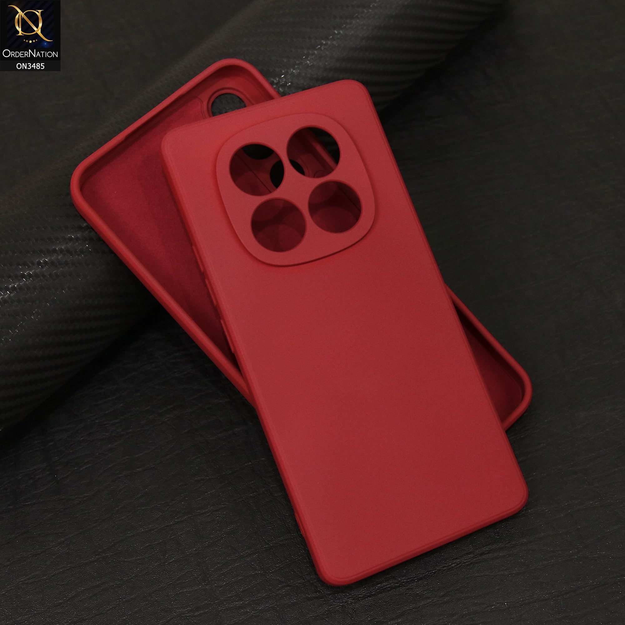 Xiaomi Redmi Note 14 Pro 4G Cover - Red - ONation Silica Gel Series - HQ Liquid Silicone Elegant Colors Camera Protection Soft Case
