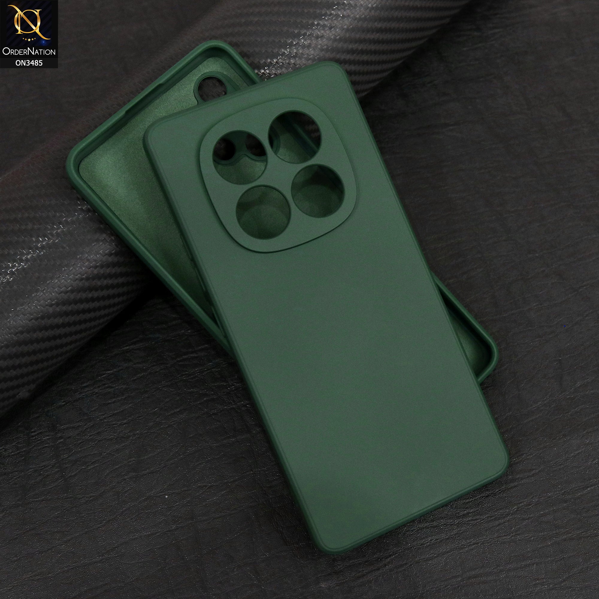 Xiaomi Redmi Note 14 Pro 4G Cover - Dark Green - ONation Silica Gel Series - HQ Liquid Silicone Elegant Colors Camera Protection Soft Case