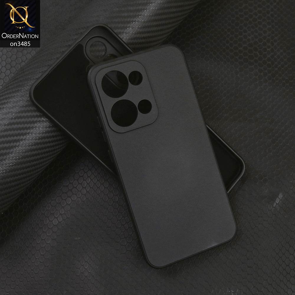 Oppo Reno 13 Cover - Black- ONation Silica Gel Series - HQ Liquid Silicone Elegant Colors Camera Protection Soft Case - Futurestore.pk