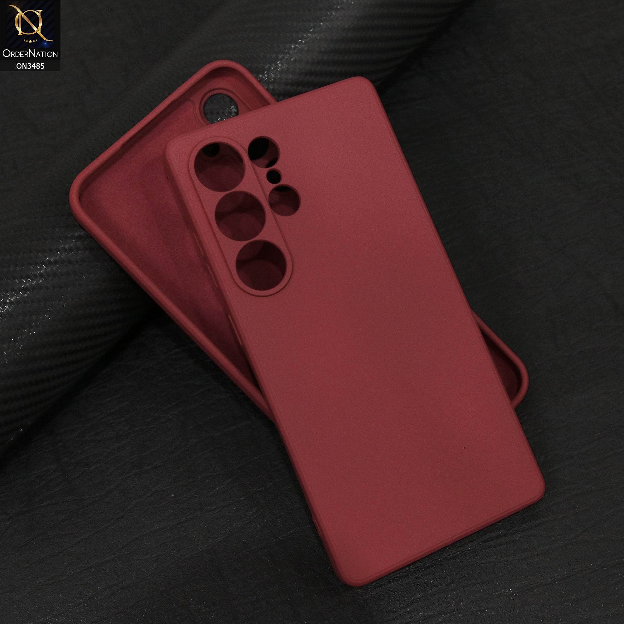 Samsung Galaxy S25 Ultra Cover - Red - ONation Silica Gel Series - HQ Liquid Silicone Elegant Colors Camera Protection Soft Case - Futurestore.pk