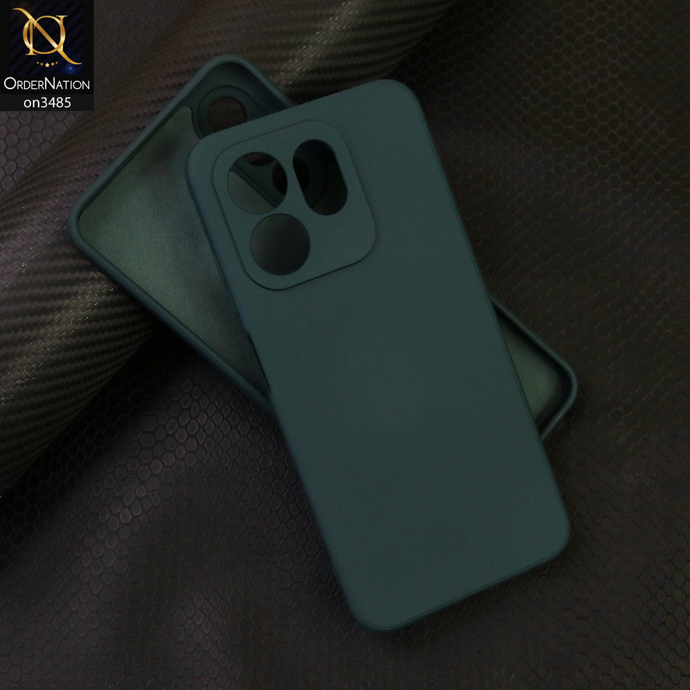 Infinix Hot 50i Cover - Dark Green - ONation Silica Gel Series - HQ Liquid Silicone Elegant Colors Camera Protection Soft Case