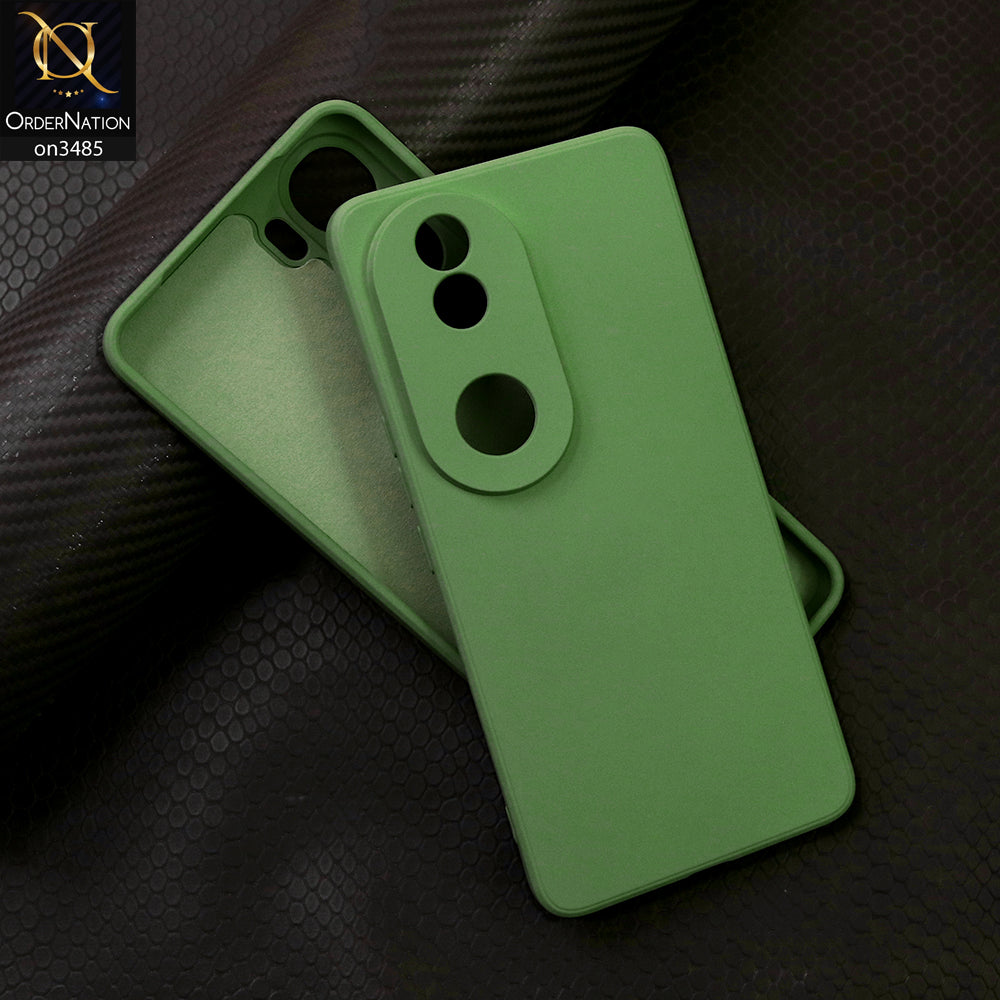 Vivo V50 Cover - Light Green - ONation Silica Gel Series - HQ Liquid Silicone Elegant Colors Camera Protection Soft Case