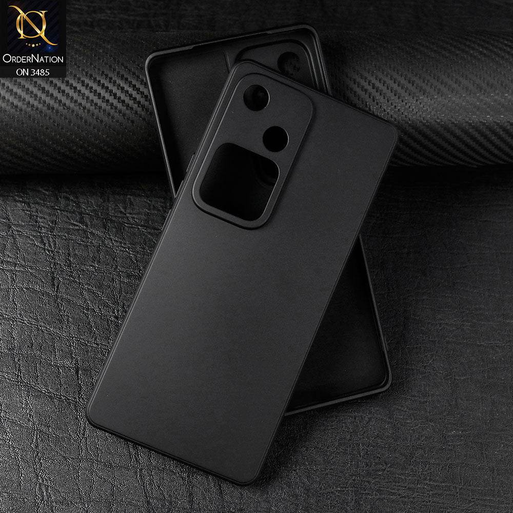 Vivo V30 Cover - Black - ONation Silica Gel Series - HQ Liquid Silicone Elegant Colors Camera Protection Soft Case - Futurestore.pk
