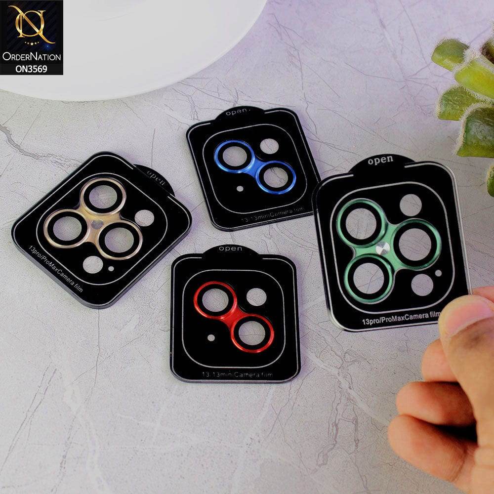 iPhone 13 Protector - Black - Alloy Metal Frame Camera Lens Screen Protector - Futurestore.pk