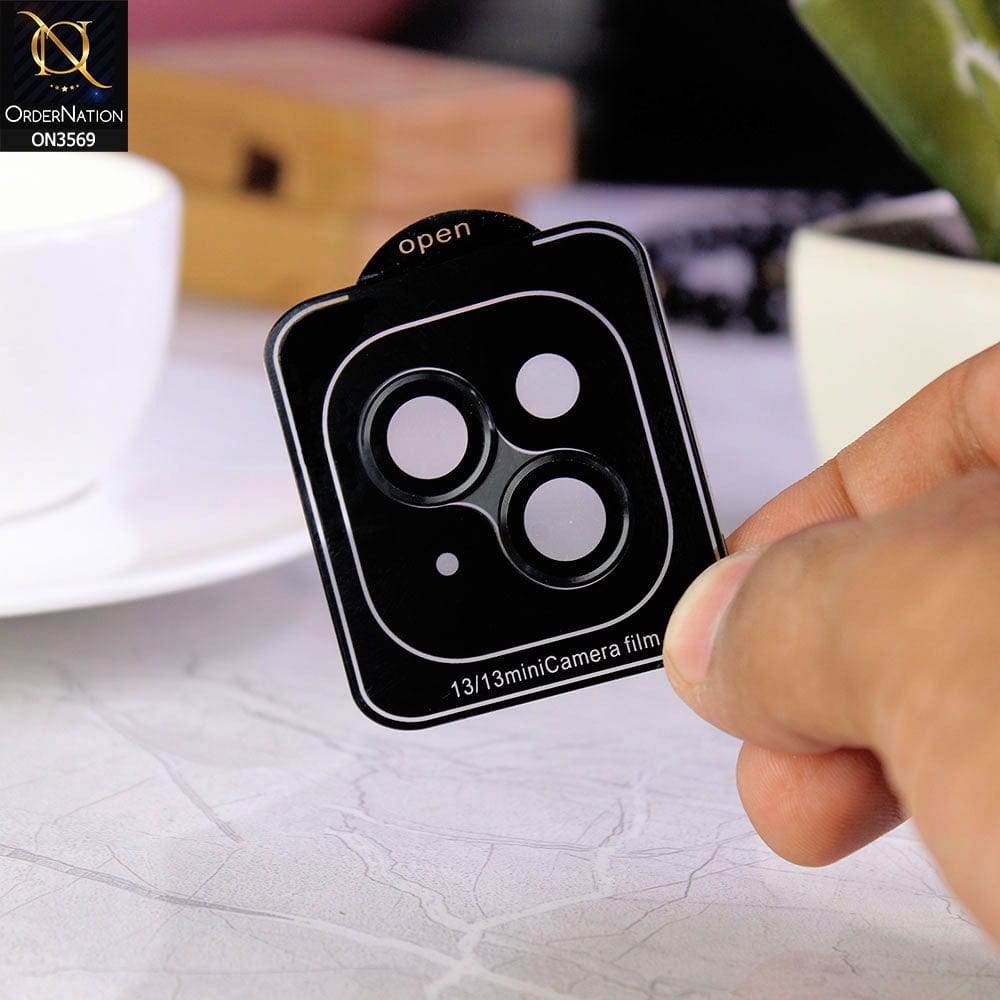 iPhone 13 Protector - Black - Alloy Metal Frame Camera Lens Screen Protector - Futurestore.pk