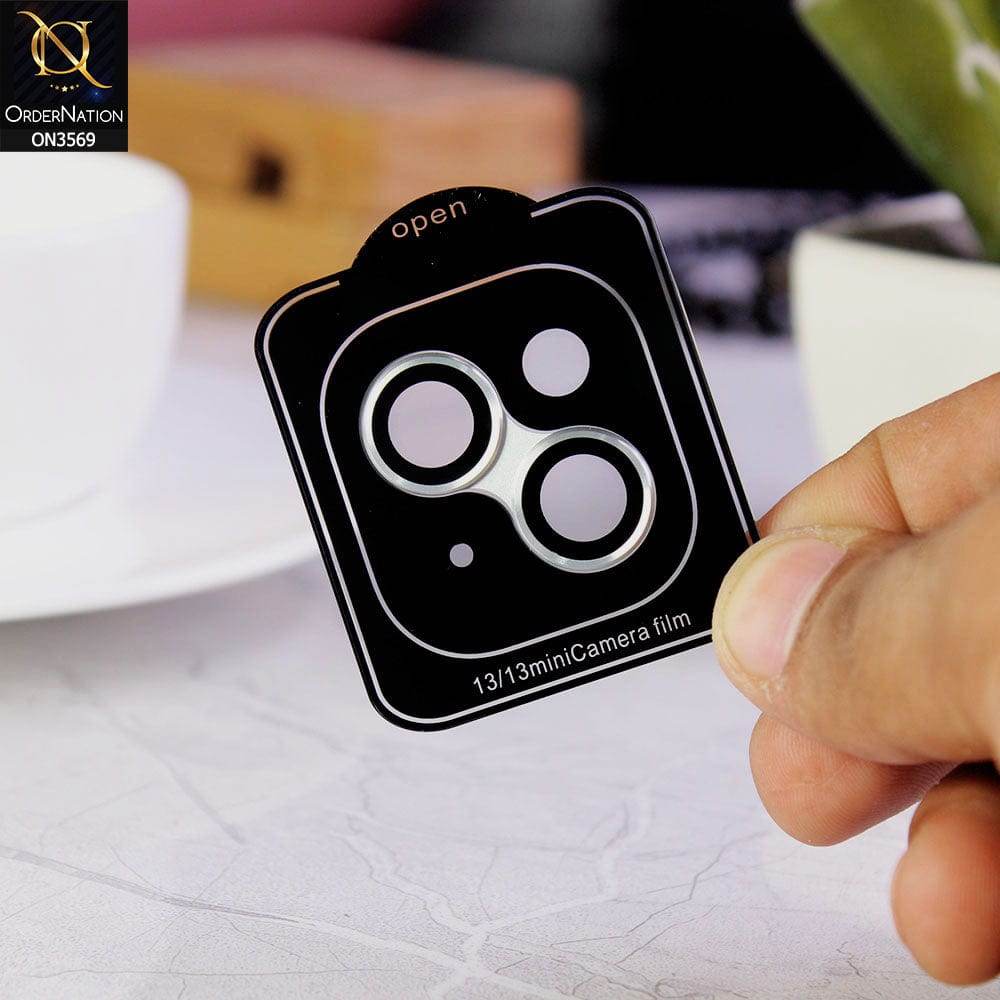iPhone 13 Protector - Silver - Alloy Metal Frame Camera Lens Screen Protector - Futurestore.pk