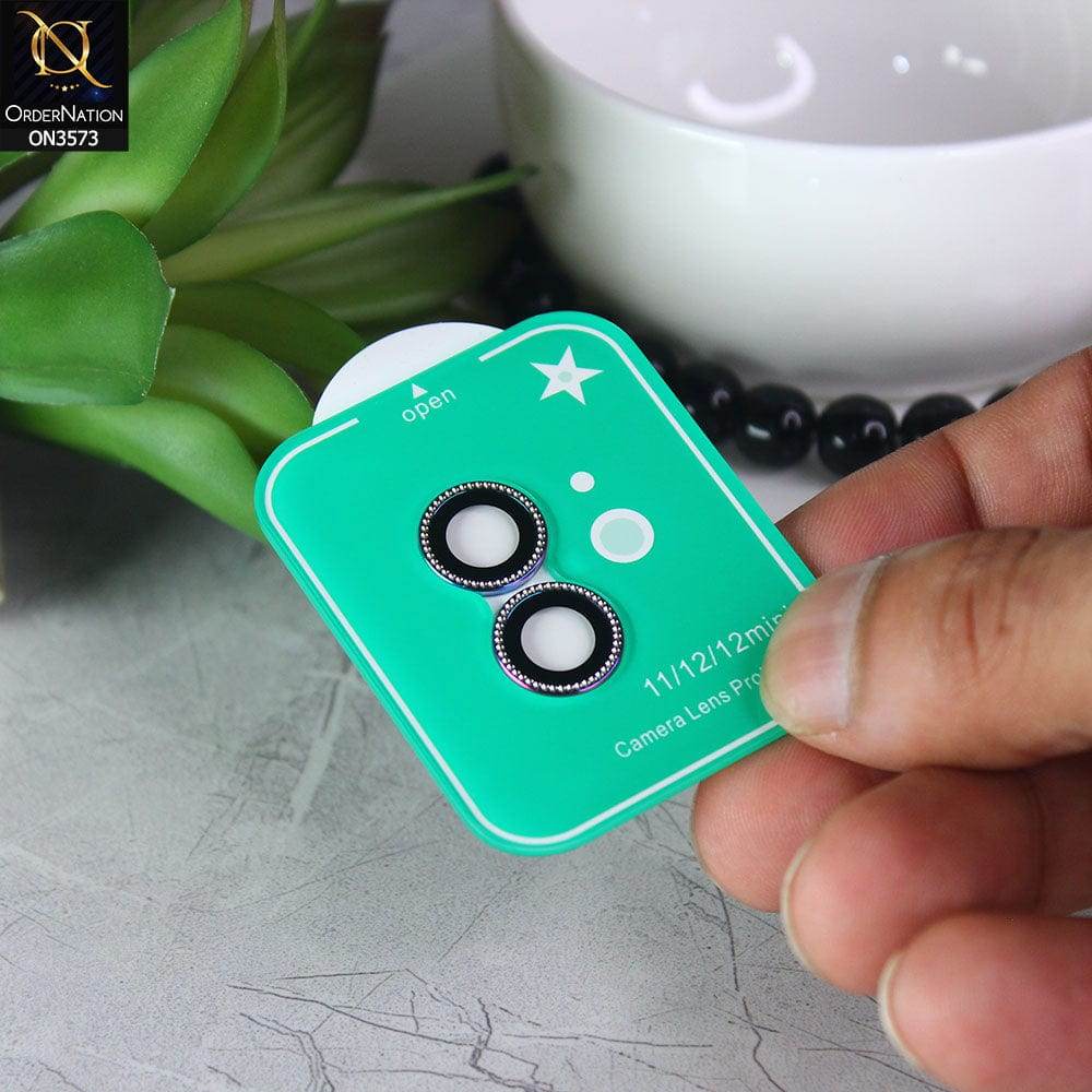 iPhone 13 Protector - Multi - New Stylish Diamond Cut Camera Lens Scratch-Resistant Glass Protector - Futurestore.pk