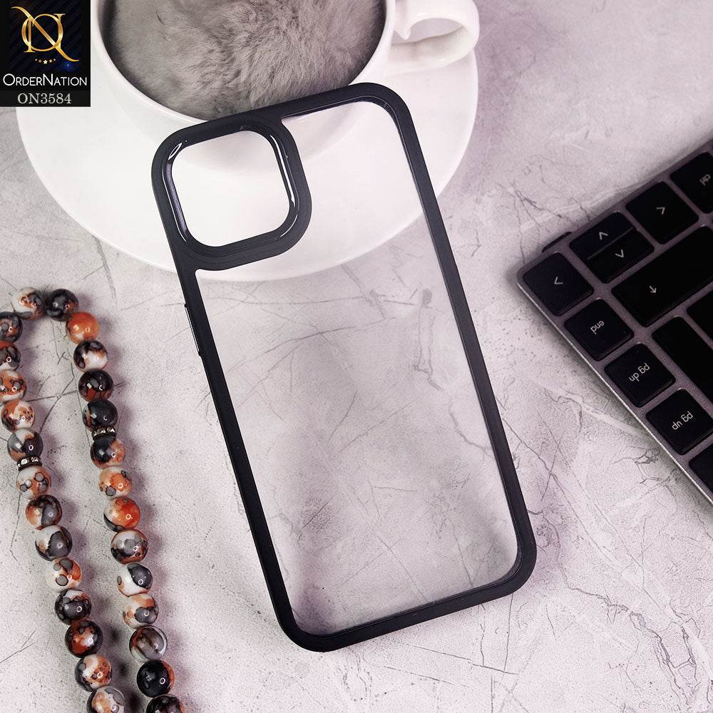 iPhone 13 Cover - Purple - Trendy Electroplating Camera Shiny Borders Crash Resistant Pc + Tpu Protection Case