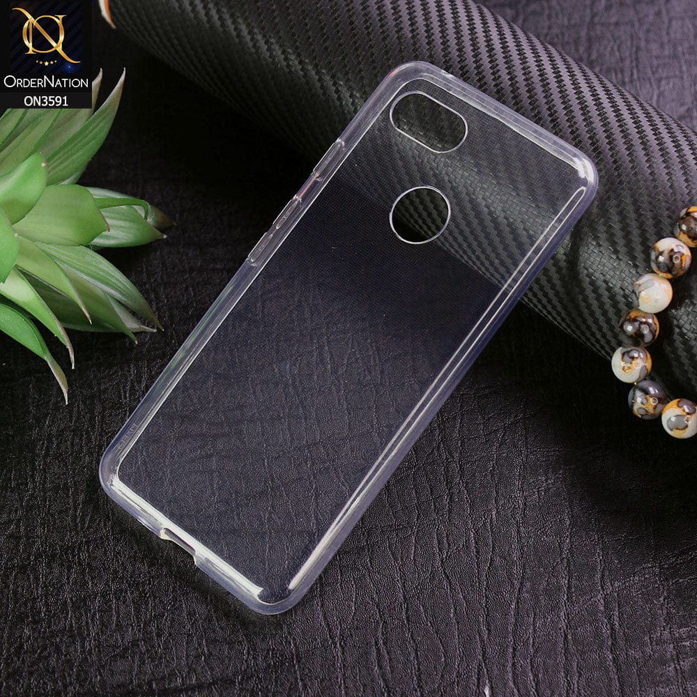 Google Pixel 3 Cover - Soft 4D Design Shockproof Silicone Transparent Clear Case on3591-pixel3 Google Pixel 3