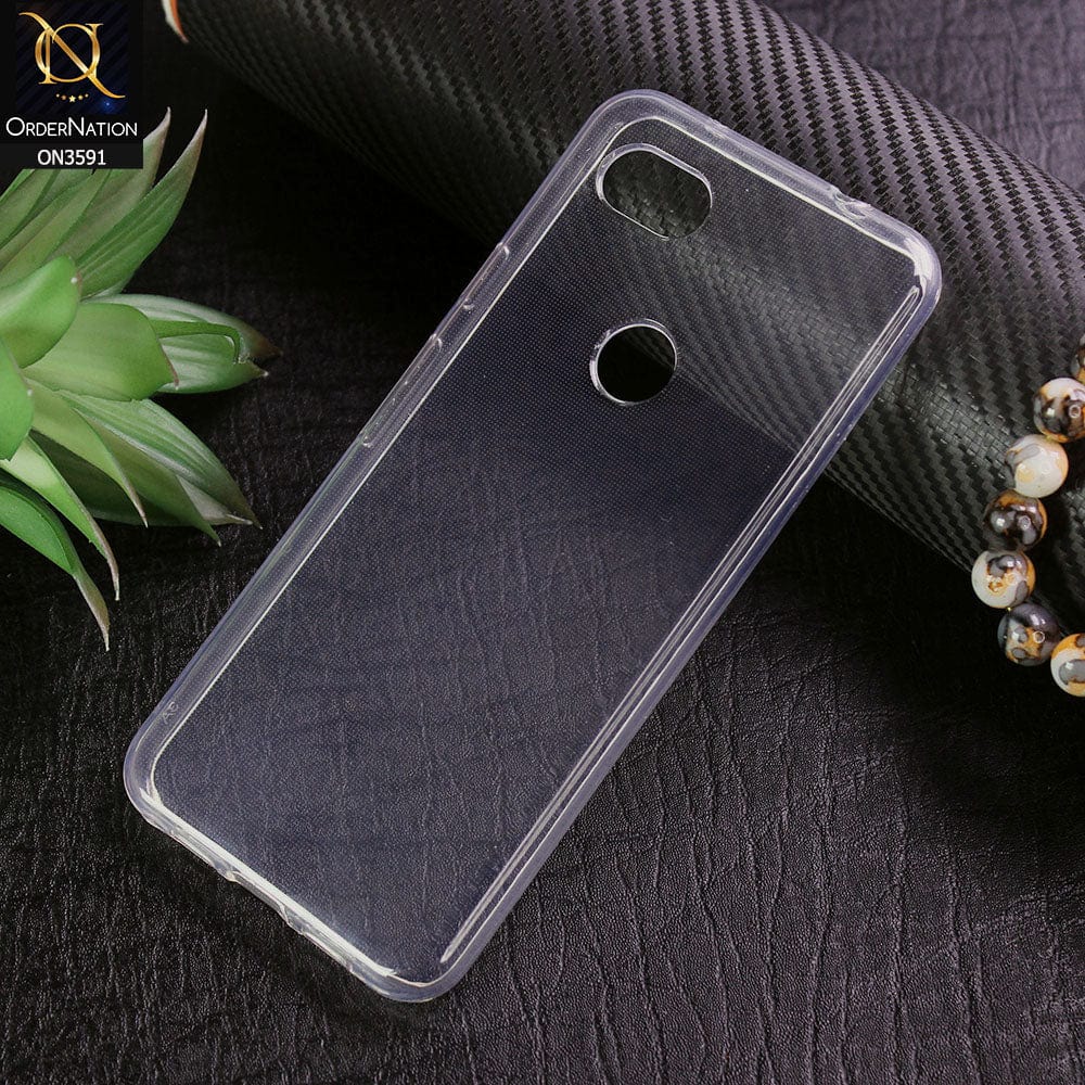 Google Pixel 3a Cover - Soft 4D Design Shockproof Silicone Transparent Clear Case on3591-pixel3a Google Pixel 3a