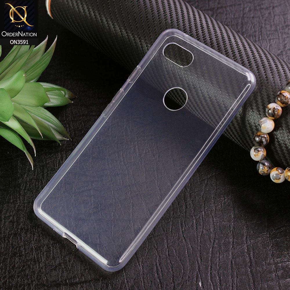 Google Pixel 3 XL Cover - Soft 4D Design Shockproof Silicone Transparent Clear Case on3591-pixel3xl Google Pixel 3 XL