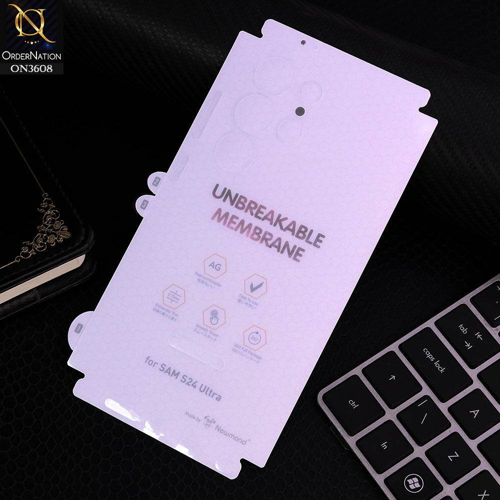 Samsung Galaxy S24 Ultra Sheet - Transparent Unbreakable Membrane Shiny Film Back Protector Sheet - Futurestore.pk