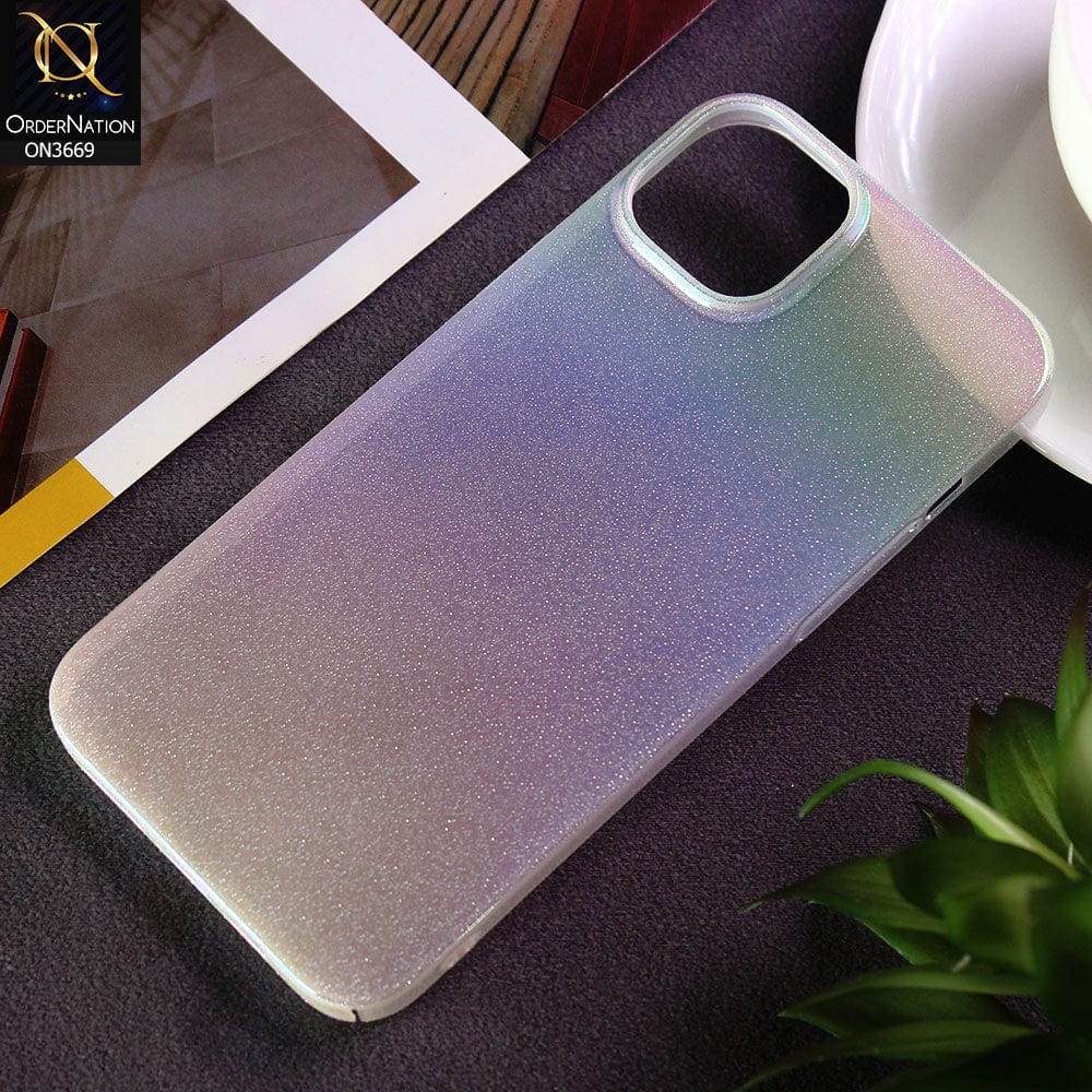 iPhone 13 Cover - White - Rainbow Dew Drops Ultra Thin Semi Transparent Back Hard Shell Case