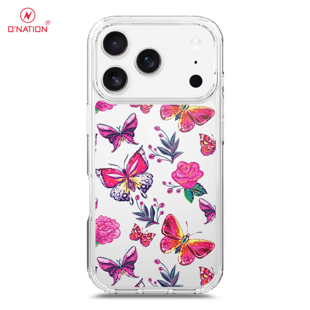 iPhone 17 Pro Max Cover - O'Nation Butterfly Dreams Series - 9 Designs - Clear Phone Case - Soft Silicon Borders