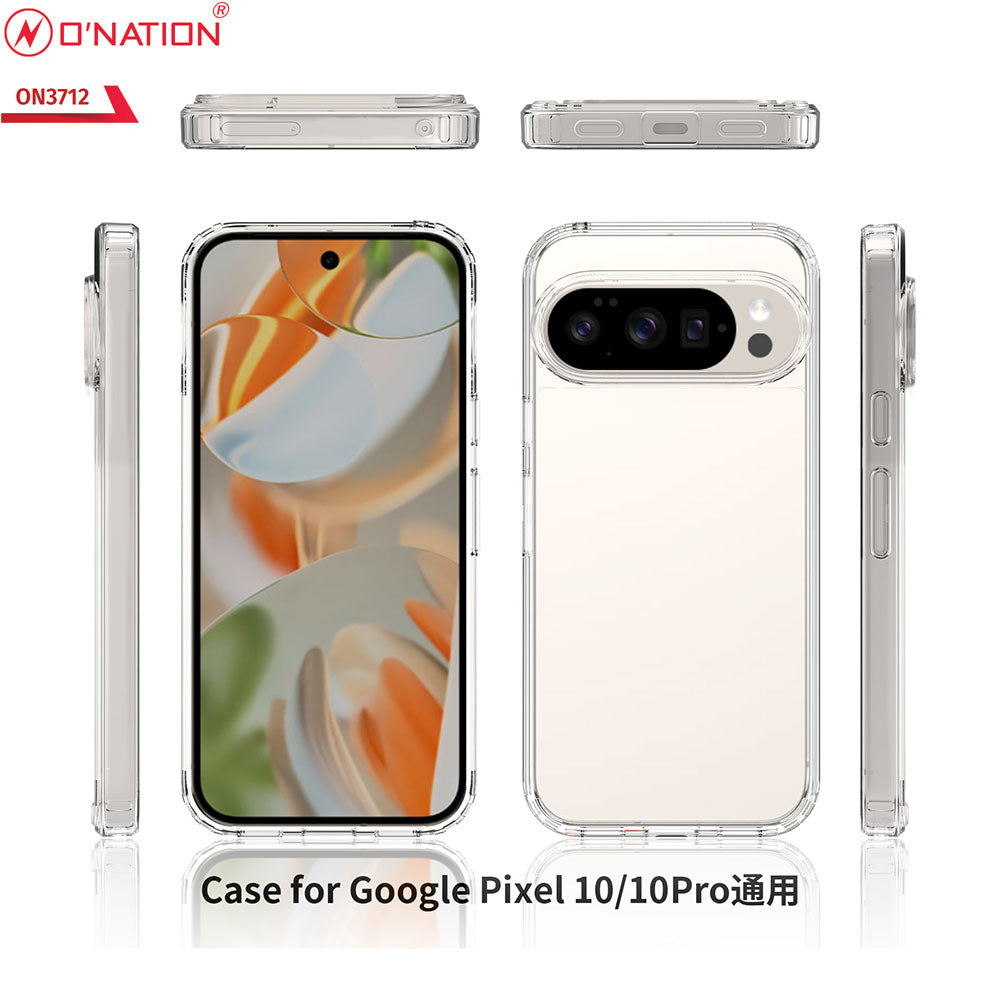 Google Pixel 10 Pro Cover - Transparent - ONation Crystal Series - Premium Quality Clear Case No Yellowing Back With Smart Shockproof Cushions on3712-pixel10-transparent_cdd4279d-6c91-4708-8b13-1ada6c6108b1 Google Pixel 10 Pro