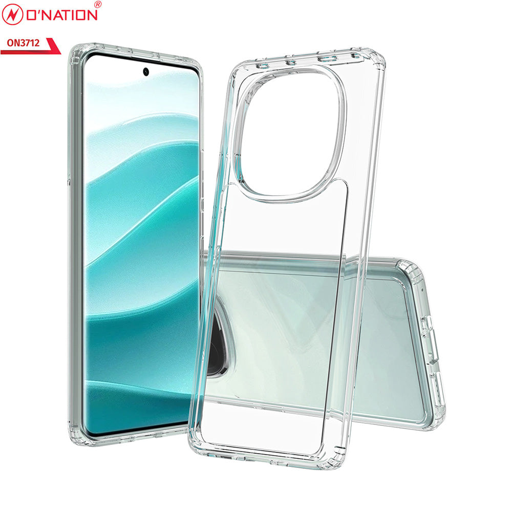 Xiaomi Redmi Note 14 Pro 4G Cover - Transparent - ONation Crystal Series - Premium Quality Clear Case No Yellowing Back With Smart Shockproof Cushions