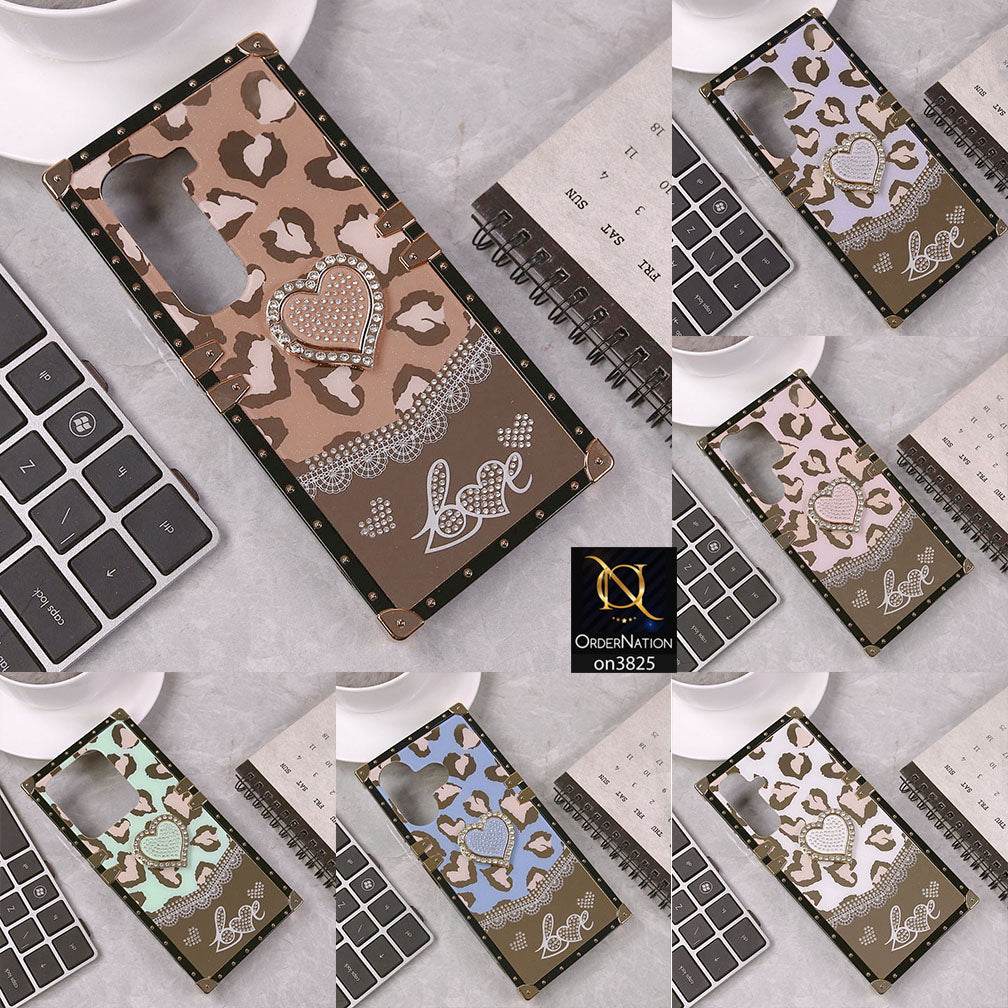 Samsung Galaxy S25 Ultra Cover - Design2 - Heart Bling Diamond Glitter Soft TPU Trunk Case With Ring Holder