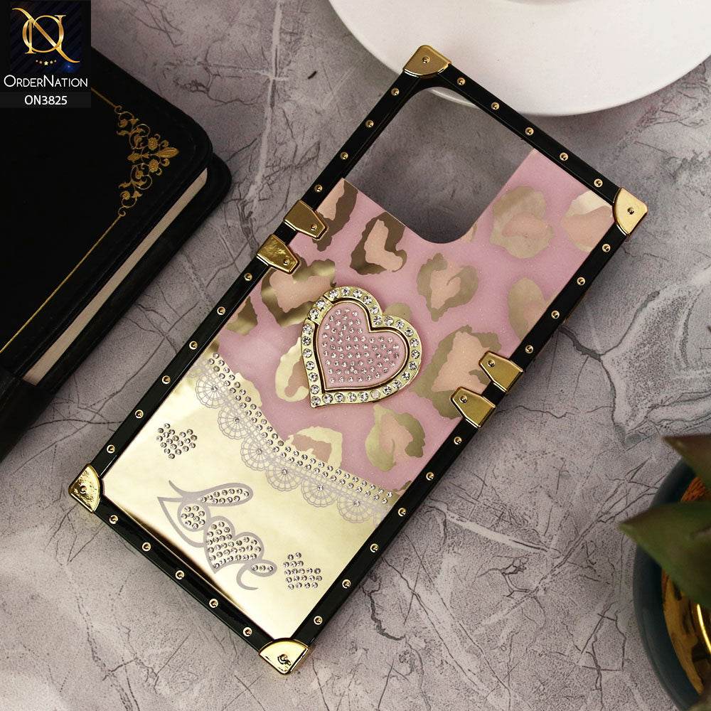 iPhone 16 Pro Max Cover - Design1 - Heart Bling Diamond Glitter Soft TPU Trunk Case With Ring Holder - Futurestore.pk
