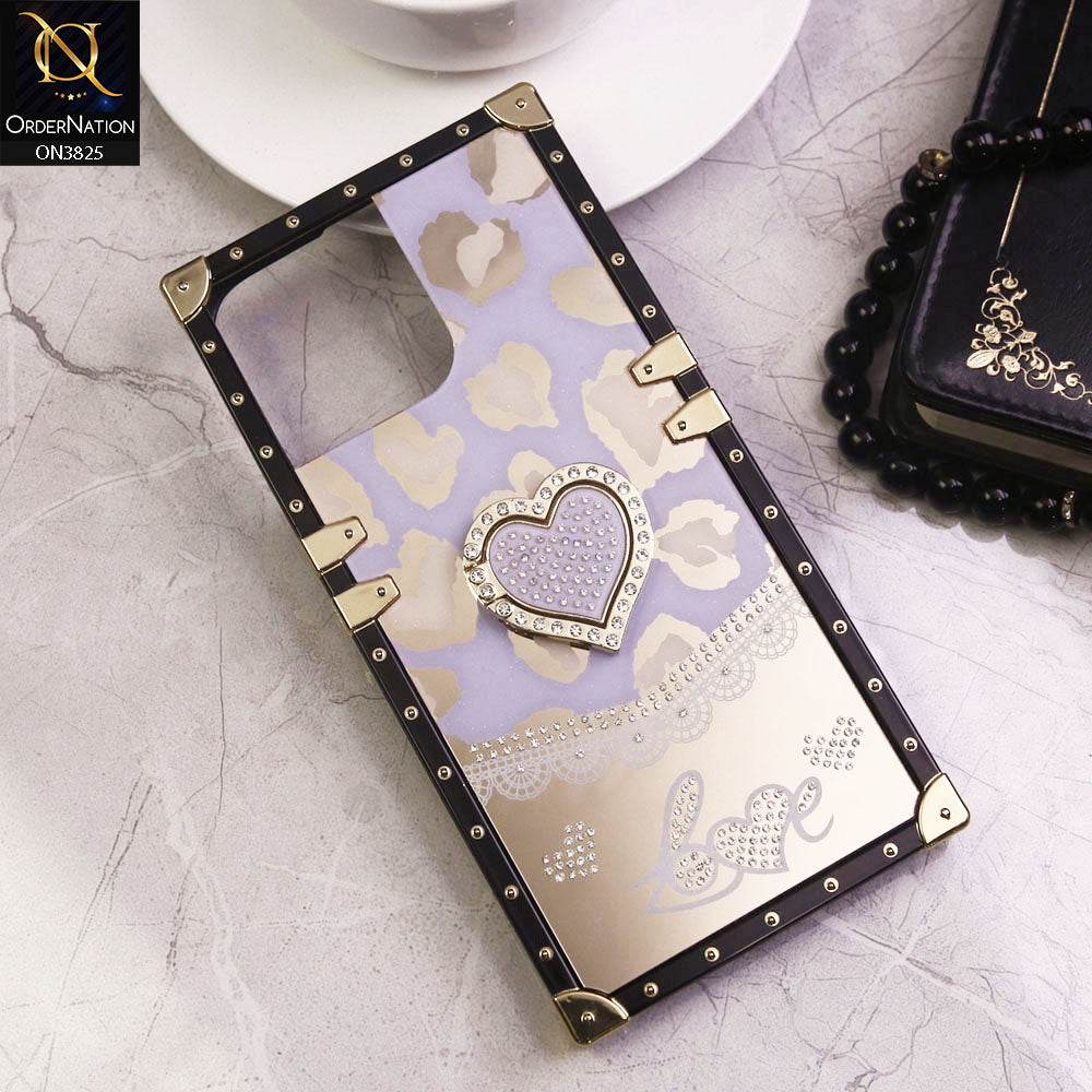 iPhone 16 Pro Max Cover - Design3- Heart Bling Diamond Glitter Soft TPU Trunk Case With Ring Holder - Futurestore.pk