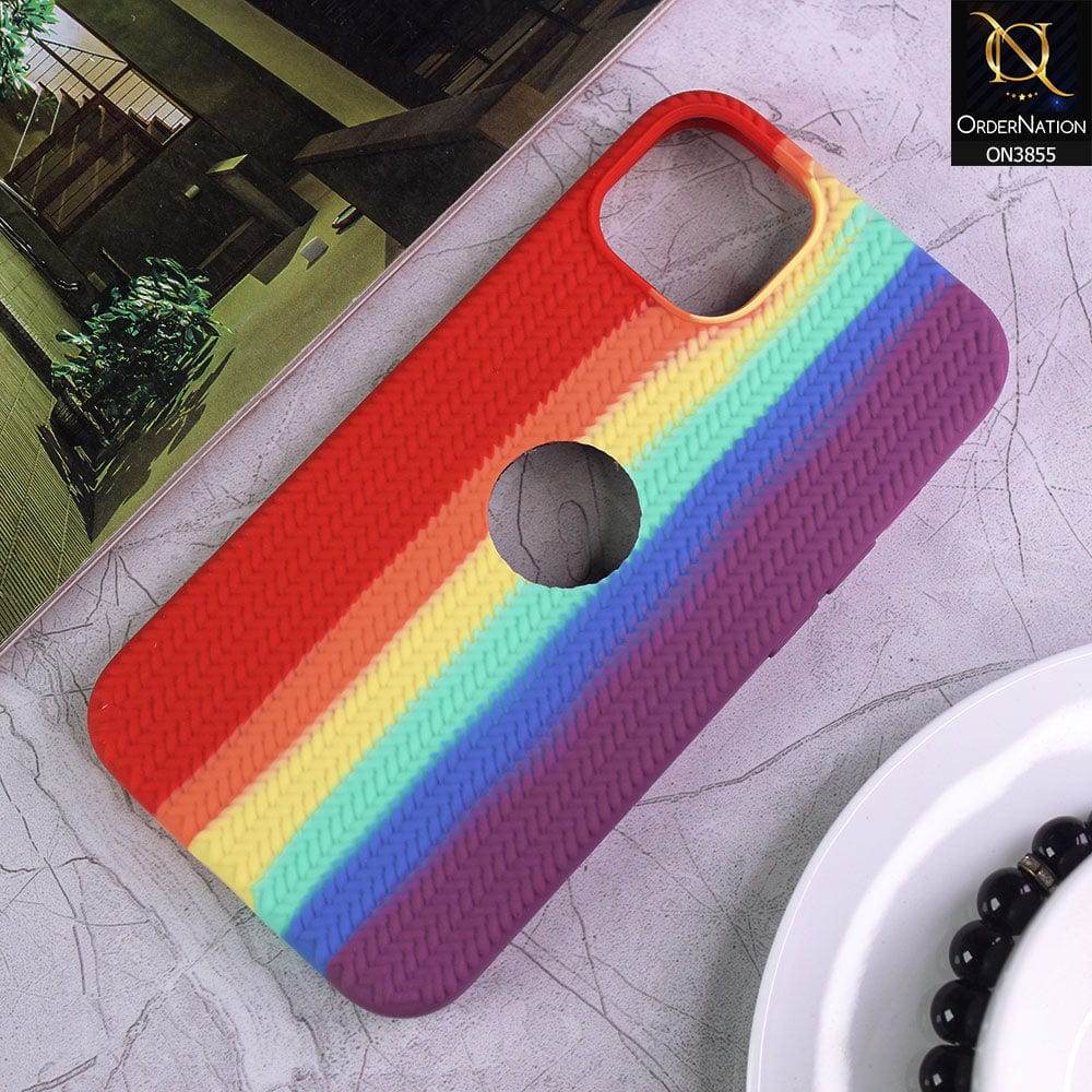 iPhone 13 Cover - Red - New Ziggy Design Rainbow Series Soft Silicone Logo Hole Case