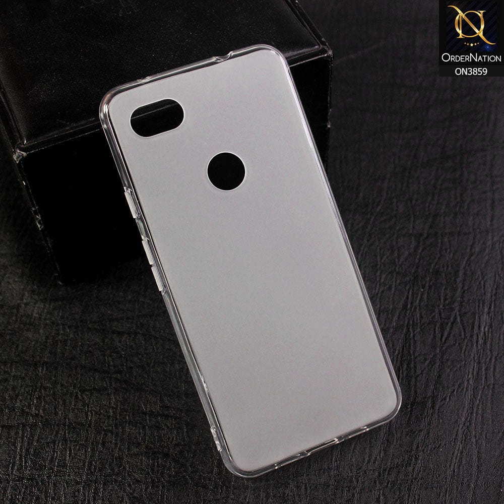 Google Pixel 3a XL - All New Soft Silicone Semi Transparent Round Borders Case on3859-pixel3axl Google Pixel 3a XL