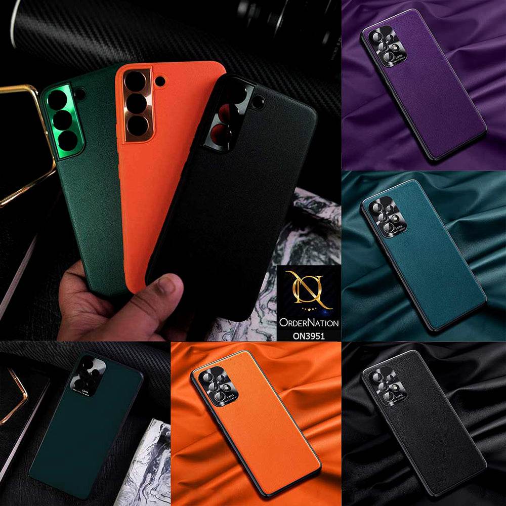 iPhone 11 Cover - Orange - ONation Classy Leather Series - Minimalistic Classic Textured Pu Leather With Attractive Metallic Camera Protection Soft Borders Case - Futurestore.pk