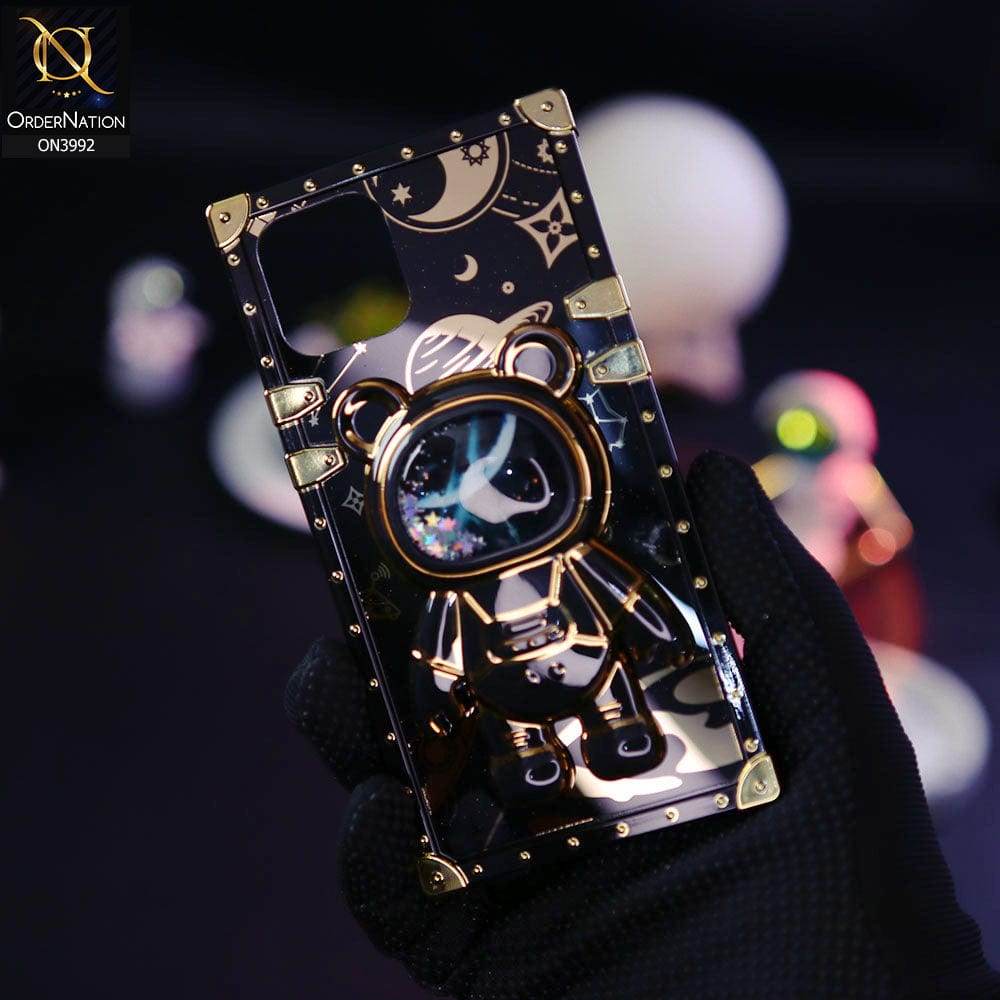 iPhone 11 Cover - Black - New Luxury Space Case With Astronode Cute Folding Stand Holder Case - Futurestore.pk