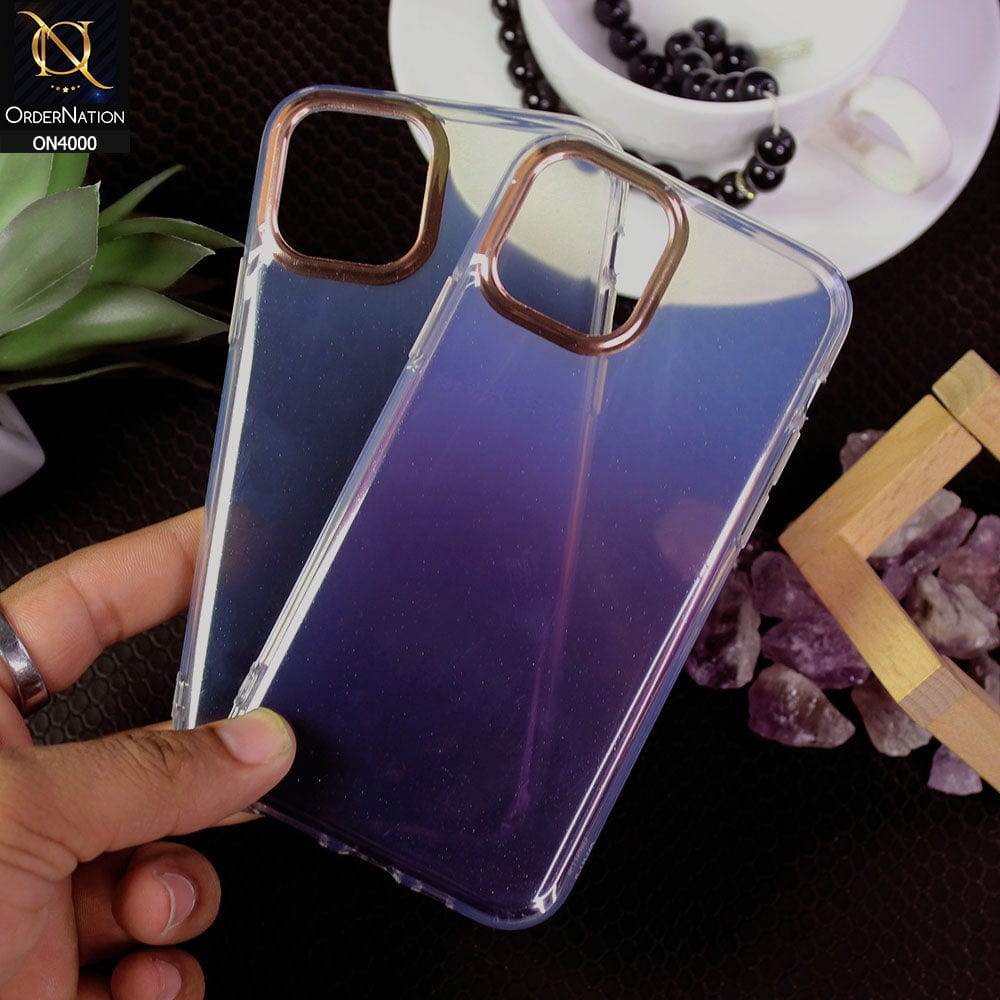 iPhone 11 Cover - Black - New Electroplated Camera Ring Soft Borders Acrylic Semi-transparent Case - Futurestore.pk