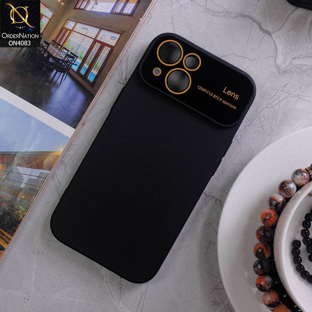 iPhone 13 Cover - Black - Glass Lense Ultra Camera Protection Soft Silicon Case - Futurestore.pk