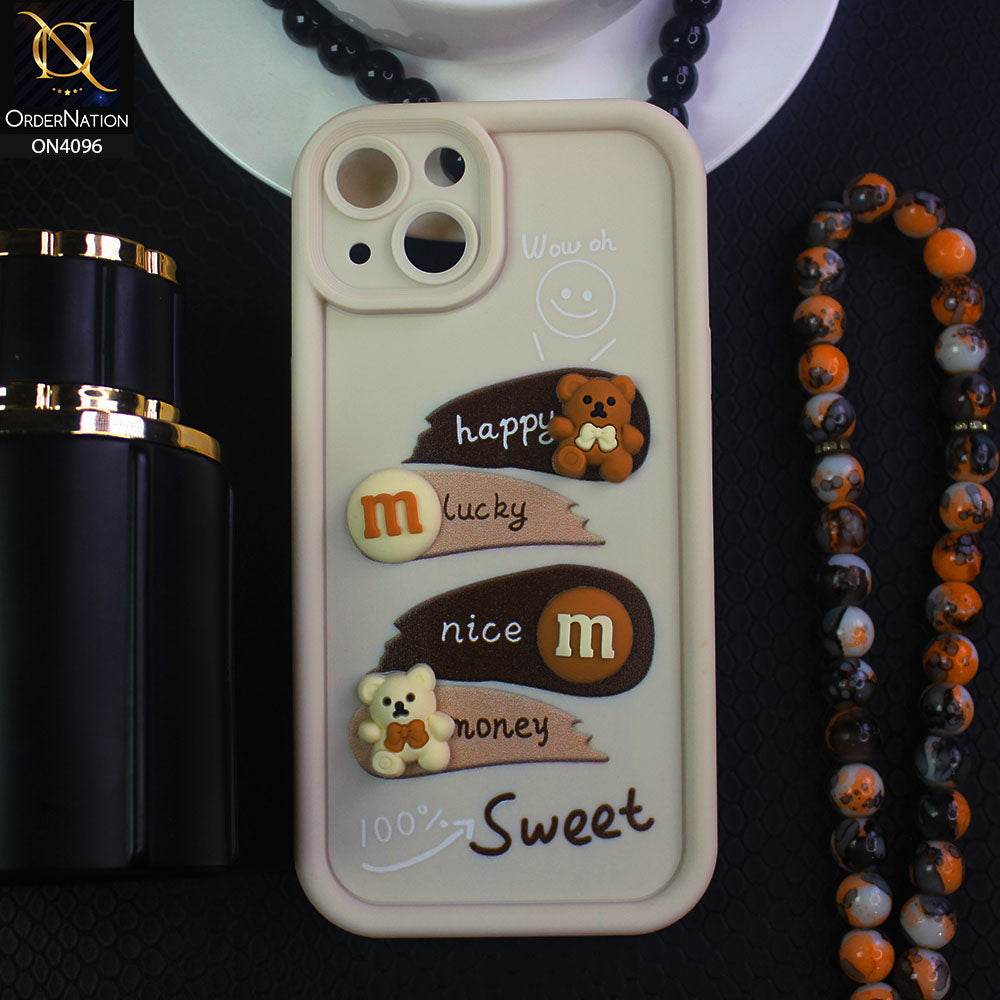 iPhone 13 - Off White - ONation Silica Gel Series - HQ Liquid Silicone Elegant Colors Camera Protection Soft Case