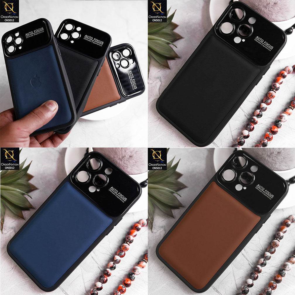 iPhone 13 Cover - Blue - New Essentials Forip Leather Auto Focus Soft Silicon Case - Futurestore.pk