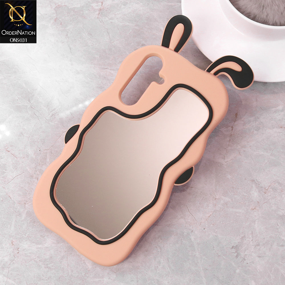 Samsung Galaxy A17 Cover - Peach - 360-Degree Protection Cute Cartoon Bunny Mirror Soft Silicone Case on5031-sama16-sama165g-peach_8566dfcf-f1fe-4ab7-ae8e-72894def9b6f Samsung Galaxy A17