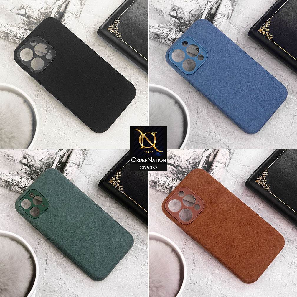 iPhone 11 Cover - Blue - New Suede Leather Textured PC Protective Case - Futurestore.pk