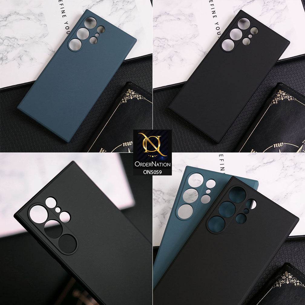Samsung Galaxy S24 Ultra Cover - Black - Peerone DesignUltra Thin Matte Soft Silicone Case